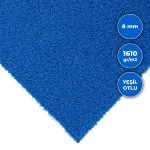 8mm Kıvırcık Mavi Çim Halı 1610 gr - Görsel 2